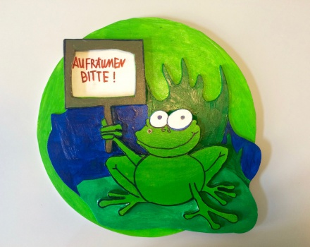 Aufräum Frosch